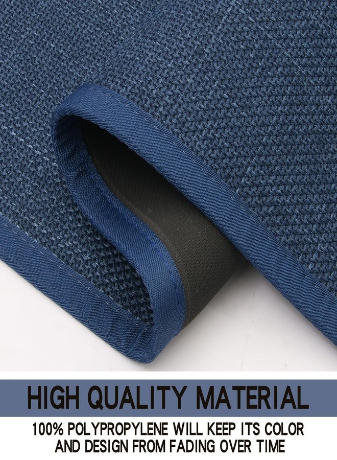 SUMLANS Kitchen Mat Set of 2 PCS, Cushioned Non Slip Rugs for Kitchen Floor, Absorbent Runner Comfort Standing Mats Washable for Kitchen, Office, Home (Dark Blue, 17.3"x47"+17.3"x30") - Image 4