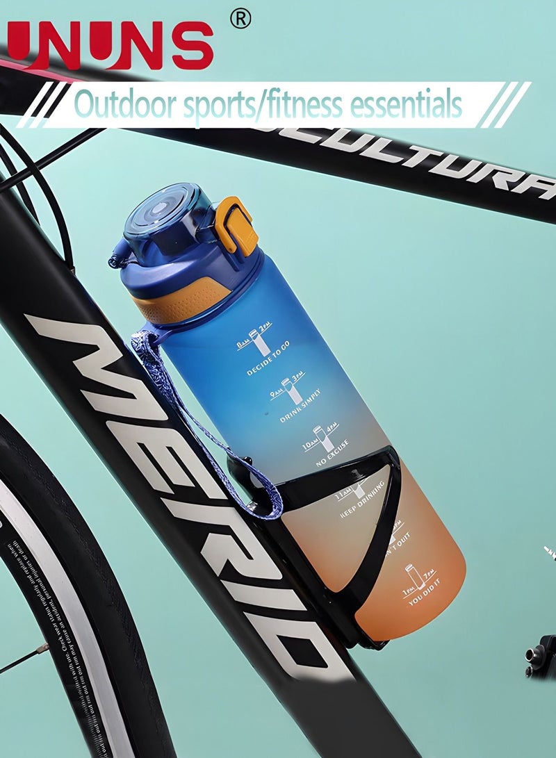 UNUNS 1L Motivational Water Bottle with Time Marker, Leakproof BPA & Toxic Free, Inspirational Tritan Sports Drinking Jug Water Jug with Flip Spout Fit for Home Office, Gym, Outdoor Sports  - Image 3
