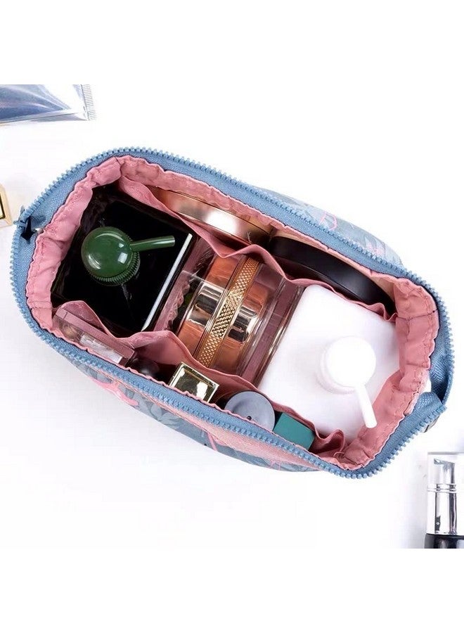 Bluwings Multifunction Printed Cosmetic Makeup Stationery Vanity Jewellery Travel Pouch Purse Organizer with Premium Zipper for Women and Girls (1 PCS- Grey) - Image 2