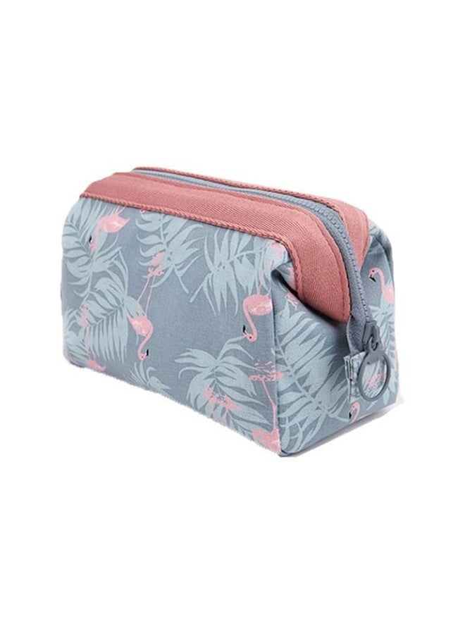 Bluwings Multifunction Printed Cosmetic Makeup Stationery Vanity Jewellery Travel Pouch Purse Organizer with Premium Zipper for Women and Girls (1 PCS- Grey) - Image 1