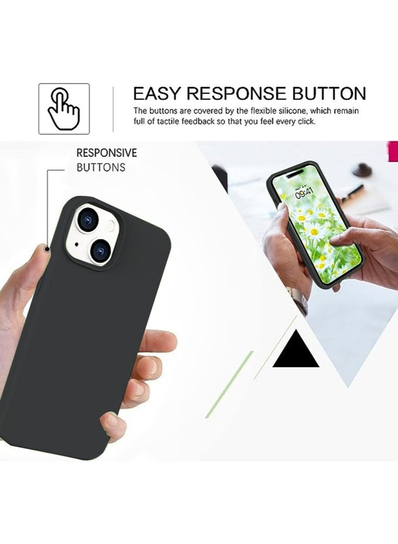 iPhone 15 Mobile Case Cover with Soft Liquid Silicone Protection Anti-Scratch Shockproof Accessories Slim Protective Back Cover with Comfortable Hold Touch Feeling and Anti-fingerprint - Image 4