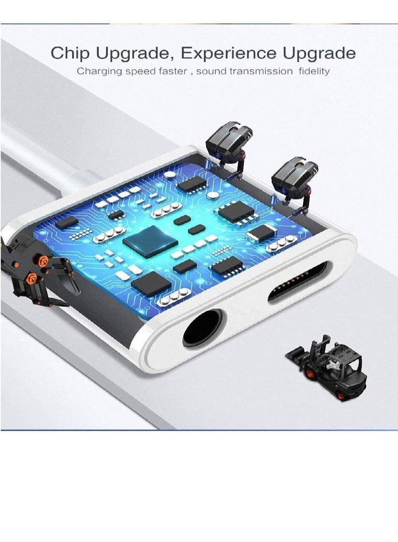 جينيكست 2 pack Headphones Jack Adapter for iPhone, 2 in 1 Charger, Aux Audio Splitter Dongle Adapter for iPhone, for iPad, for iPod, Support All iOS System - Image 4