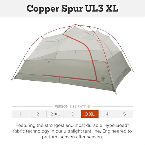 Big Agnes Copper Spur UL - Backpacking Tent For Camping, 3 Season, Ultralight, Waterproof, Anodized Poles, Lichen Green/Mercury, 3 Person XL - Image 2