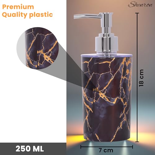 Shenron Refillable Liquid Soap Dispenser, Unbreakable Plastic Dispenser for Sanitizer, Lotion, Shampoo & Handwash Bottle for Kitchen, Bathroom, Shower, Wash Basin, Sink - 250ML (Purple, Pack of 3) - Image 3