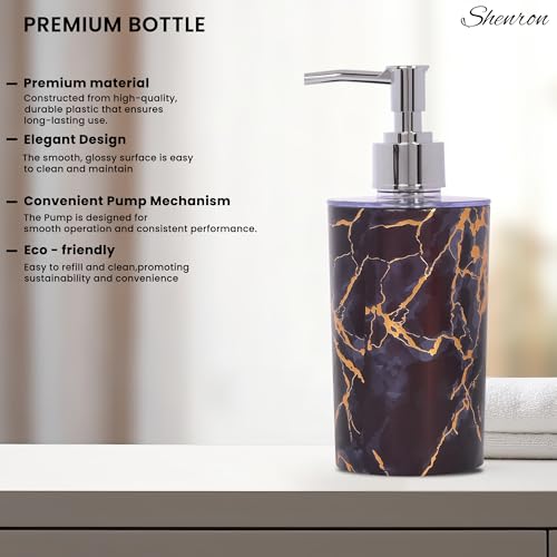 Shenron Refillable Liquid Soap Dispenser, Unbreakable Plastic Dispenser for Sanitizer, Lotion, Shampoo & Handwash Bottle for Kitchen, Bathroom, Shower, Wash Basin, Sink - 250ML (Purple, Pack of 3) - Image 4