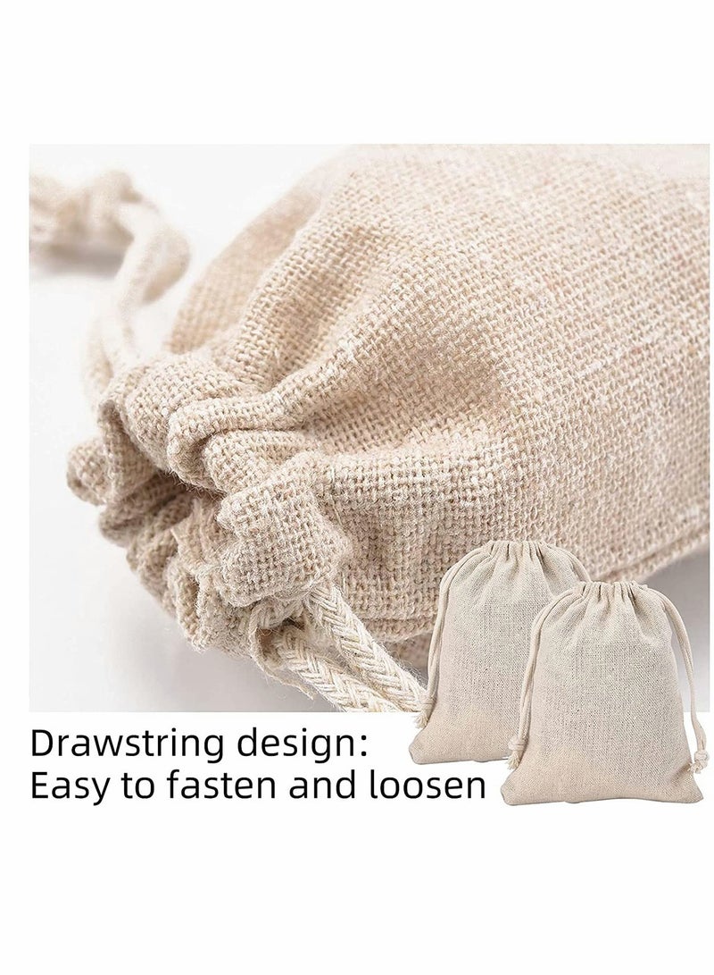 KASTWAVE 30Pcs Cotton Gift Bags Biodegradable Bags with Drawstring Diy Craft Gift Bags Burlap Canvas Pouches Bags Sack Drawstring Wedding Party Favor Jewellery Pouches Storage Wrap Gift Bags - Image 3