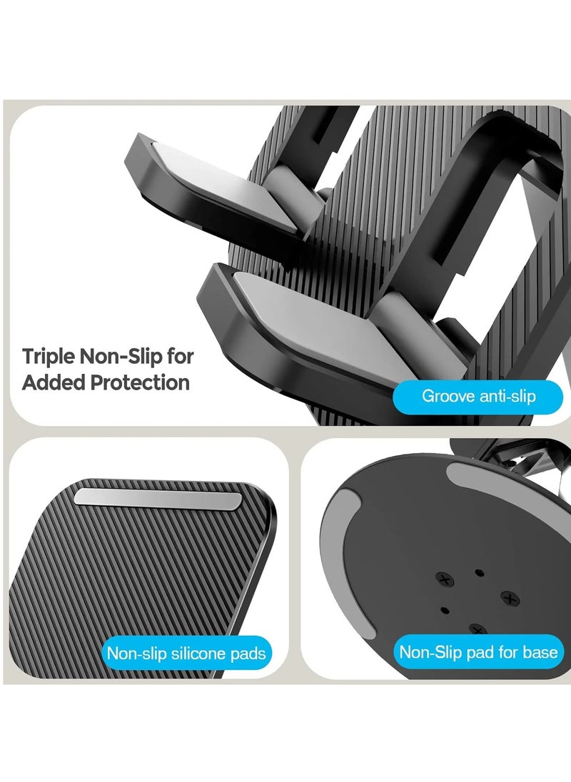 Jmary Jmary MK-59 Phone Holder With 360° Rotation Phone Stand Desk For Smartphones With Adjustable Angle Height Black  - Image 4
