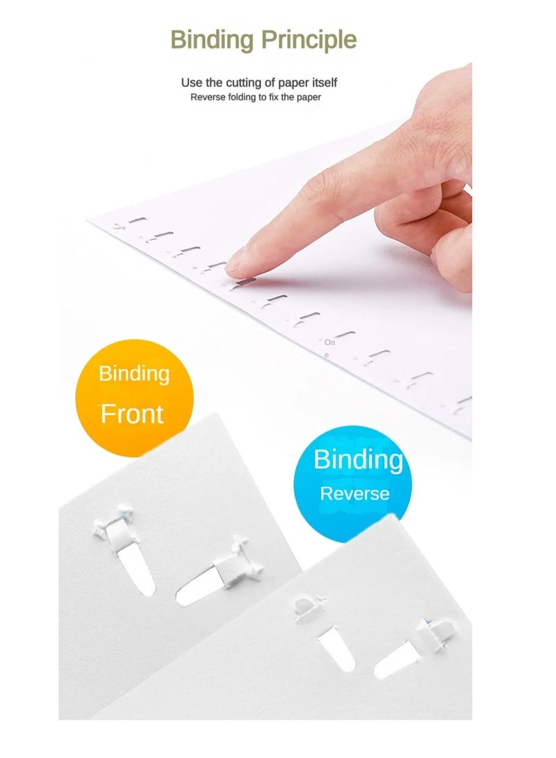 كيه دبليو تريو دباسة ورق KW-triO بدون دبابيس، دباسة بلاستيكية محمولة بدون دبابيس، تجليد 8 ورقات من الورق، لوازم مكتبية - Image 4