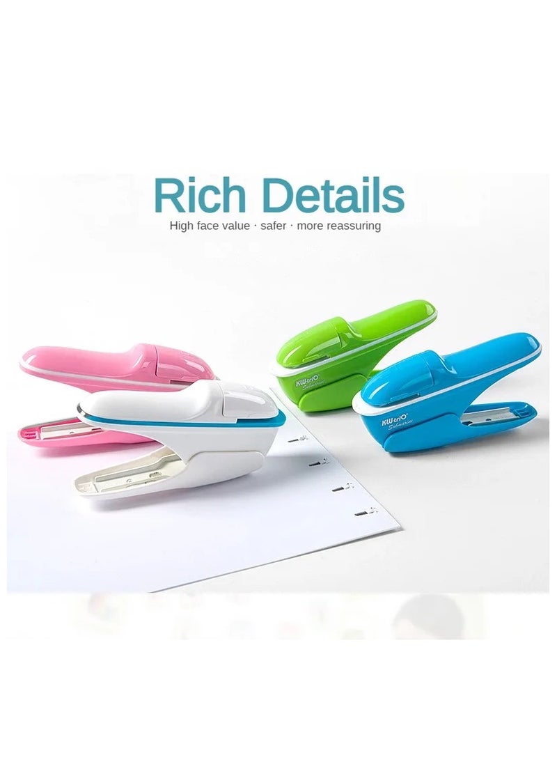 كيه دبليو تريو دباسة ورق KW-triO بدون دبابيس، دباسة بلاستيكية محمولة بدون دبابيس، تجليد 8 ورقات من الورق، لوازم مكتبية - Image 5