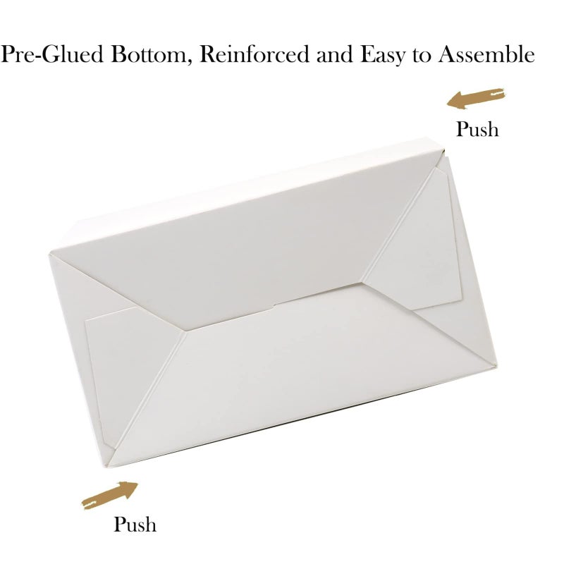 Oletx 30-Pack White Party Favor Treat Boxes, Goodie Gable Paper Gift Boxes with Handles. Perfect for Wedding, Birthday, Graduation, Babyshower. - Image 5