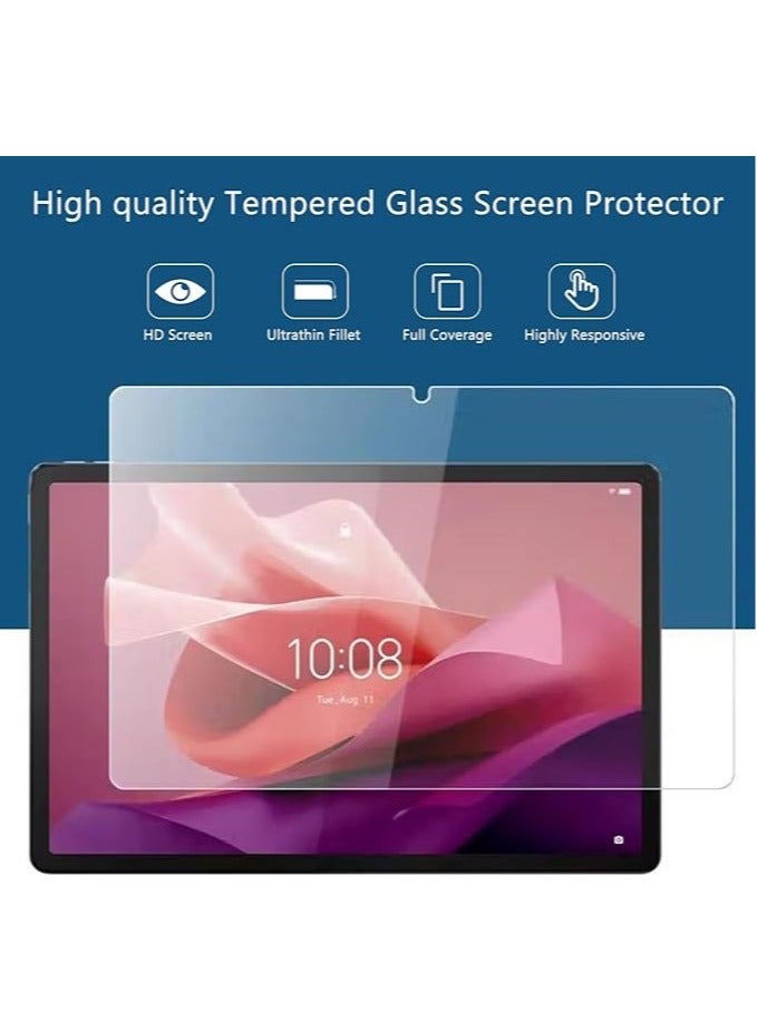 Tempered Glass Screen Protector for Lenovo Tab P12 12.7, 2023 Edition, 9H Hardness, Scratch Resistant, Fingerprint Resistant, Air Bubble Resistant, Clear Full Cover for Lenovo P12 12.7 Tablet - Image 2