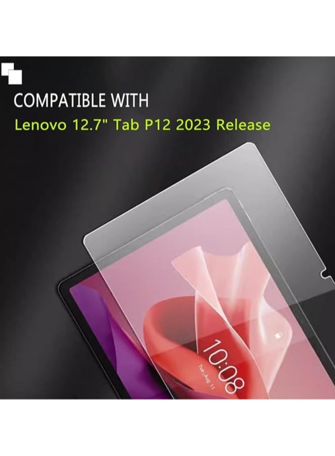 Tempered Glass Screen Protector for Lenovo Tab P12 12.7, 2023 Edition, 9H Hardness, Scratch Resistant, Fingerprint Resistant, Air Bubble Resistant, Clear Full Cover for Lenovo P12 12.7 Tablet - Image 4