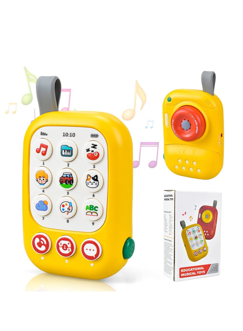 SYOSI Kids Mobile Phone Soft and Safe Baby Toy Phone with Animal Sounds and Music,Toddler Phone  - Image 1