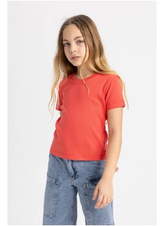 DeFacto Girl Slim Fit Knitted Short Sleeve Body  - Image 4