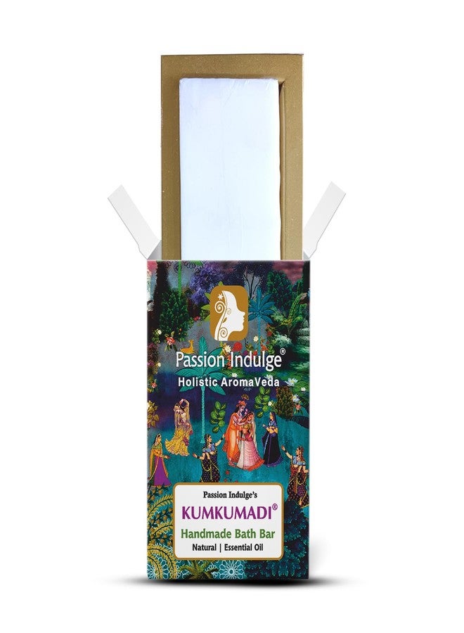 باشن إندلج استمتعي ببشرة متألقة ونضرة مع صابون الاستحمام الطبيعي المصنوع يدويًا من كومكومادي وزيت الوجه من كومكومادي، بفضل الزعفران وزيت نجيل الهند و16 نوعًا من الأعشاب. - Image 2