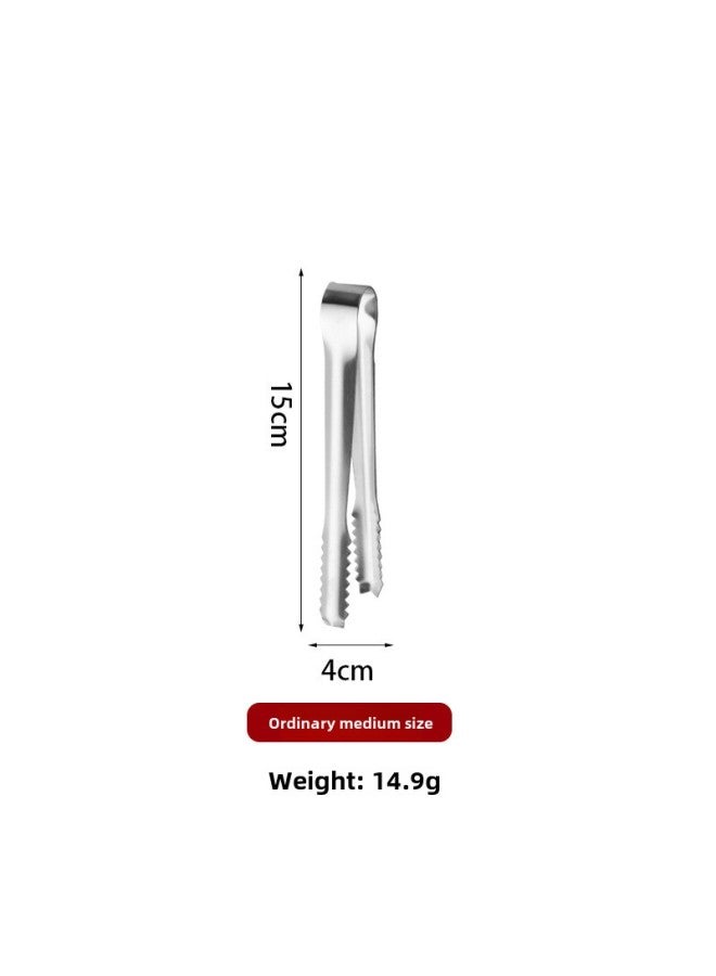 304 Stainless Steel Ice Clip, Thickeneded Ice Cube Clip, Multi-functional Barbecue Clip, Ice Bucket Sugar Cube Clip, Towel Clip-Specifications:Ordinary Medium Size (magnetic)  - Image 1