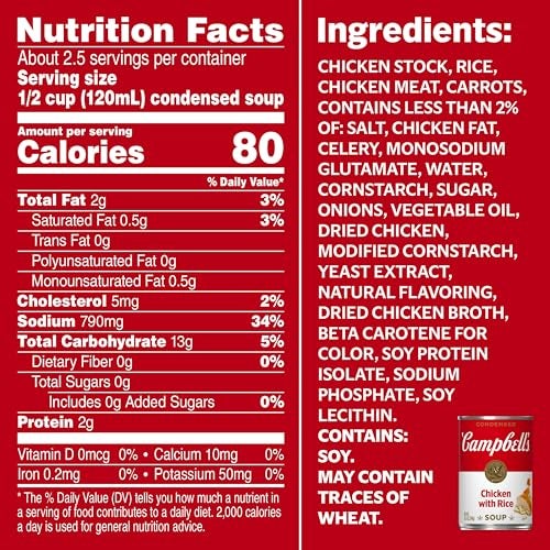 Campbell's Condensed Chicken and Rice Soup, 10.5 oz Can (12 Pack) - Image 5