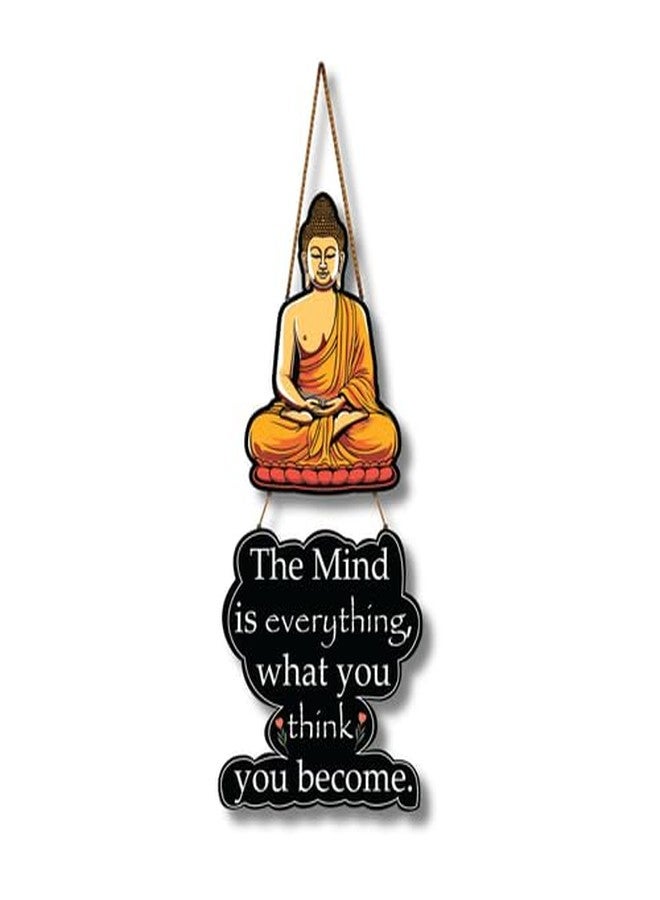Art Monk Gautam Buddha Wooden Wall Hanging item for Living Room | Bedroom | Home Decor | Gifts | Quotes Decor Item | Wall Art For Hall | Mdf Wall Decoration - Image 1