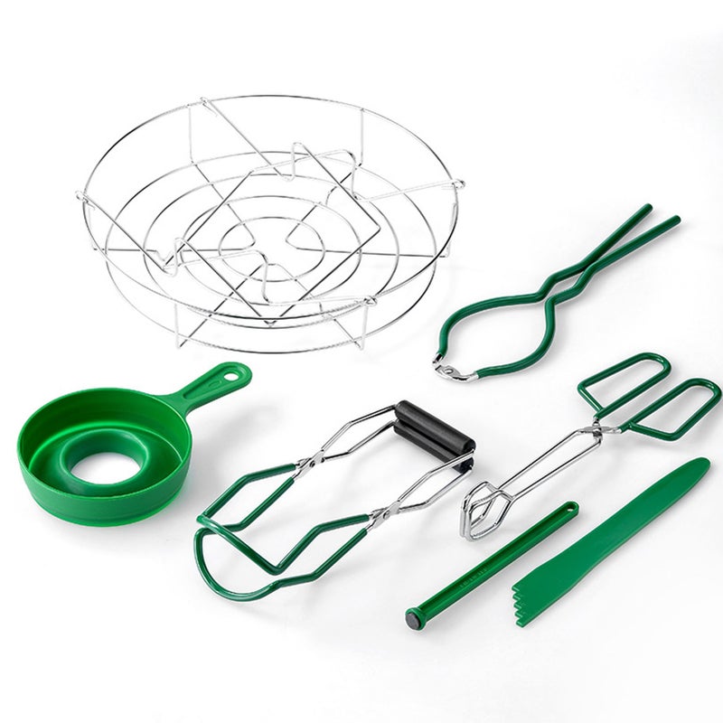 7pcs Jam Making Tools Kit Green Heat Resistant Jar Jam Making Kit for Baking Cooking - Image 1