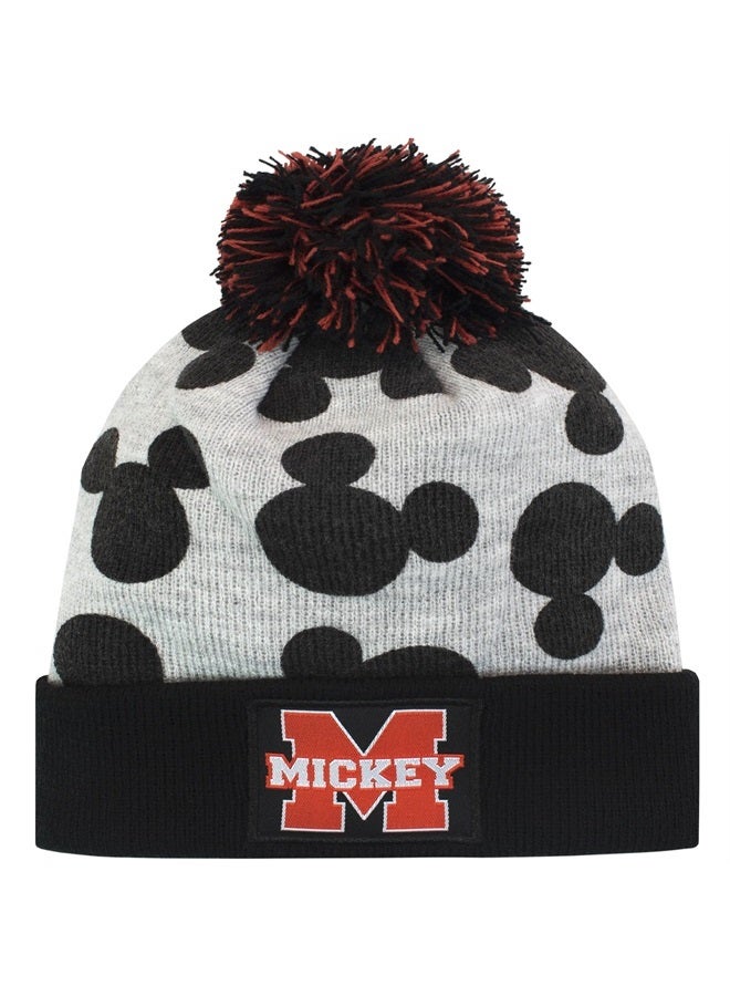 Disney طقم قبعة وقفازات شتوية للأطفال ميكي ماوس رمادي مقاس واحد - Image 2