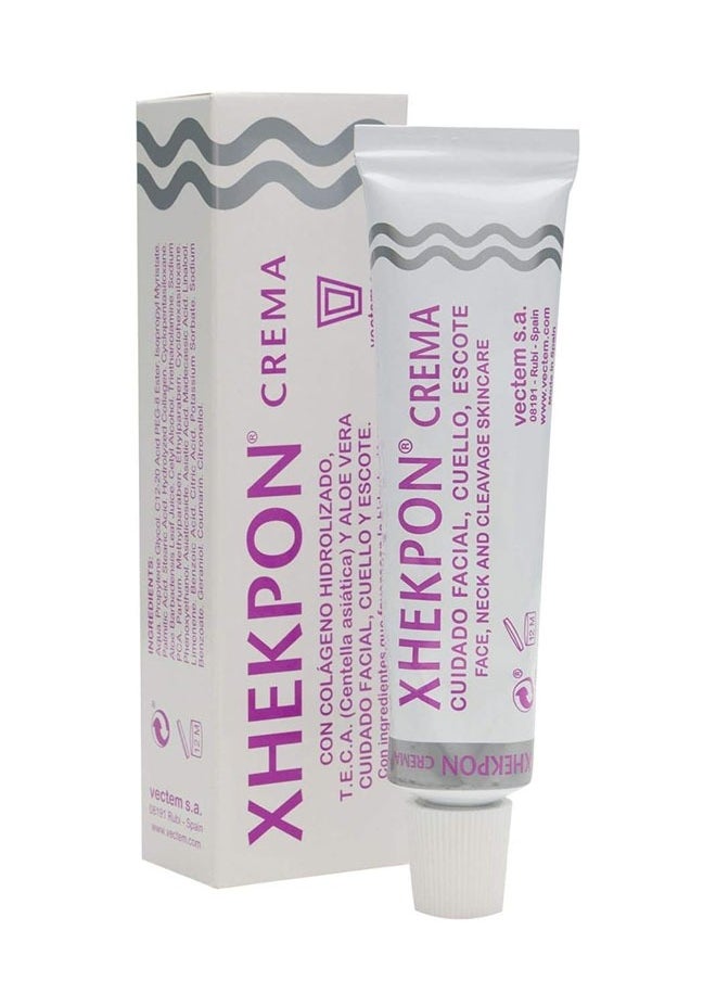 XHEKPON Xhekpon Cream 40ml for Face, Neck and Cleavage Skincare, with Hydrolized Collagen and Aloe Vera, Favours Skin Moisturization, Protection and Regeneration, Anti Aing Cream  - Image 1