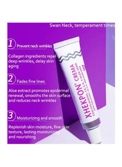XHEKPON Xhekpon Cream 40ml for Face, Neck and Cleavage Skincare, with Hydrolized Collagen and Aloe Vera, Favours Skin Moisturization, Protection and Regeneration, Anti Aing Cream  - Image 4