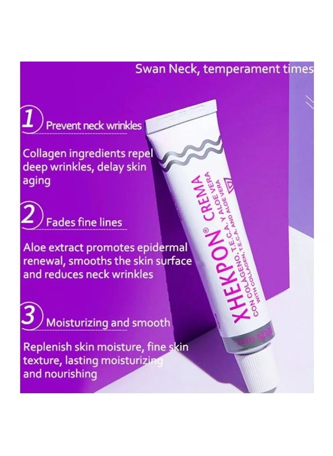 XHEKPON Xhekpon Cream 40ml for Face, Neck and Cleavage Skincare, with Hydrolized Collagen and Aloe Vera, Favours Skin Moisturization, Protection and Regeneration, Anti Aing Cream  - Image 4