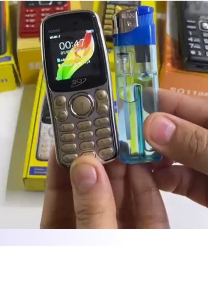 SQ - SQ3306 mini, the smallest mobile phone with strong signal, with two SIM cards, 800 mAh battery and camera, black color - Image 1