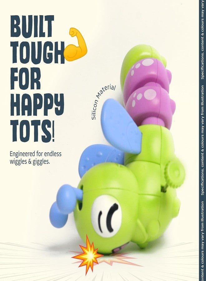 Qnik Wiggle Wiggle Zoom Zoom Caterpillar Toy for Babies - Twist & Move Wiggling Caterpillar for Toddlers | Fine Motor Skills & Hand Eye Coordination Toy - Multicolur - Image 5