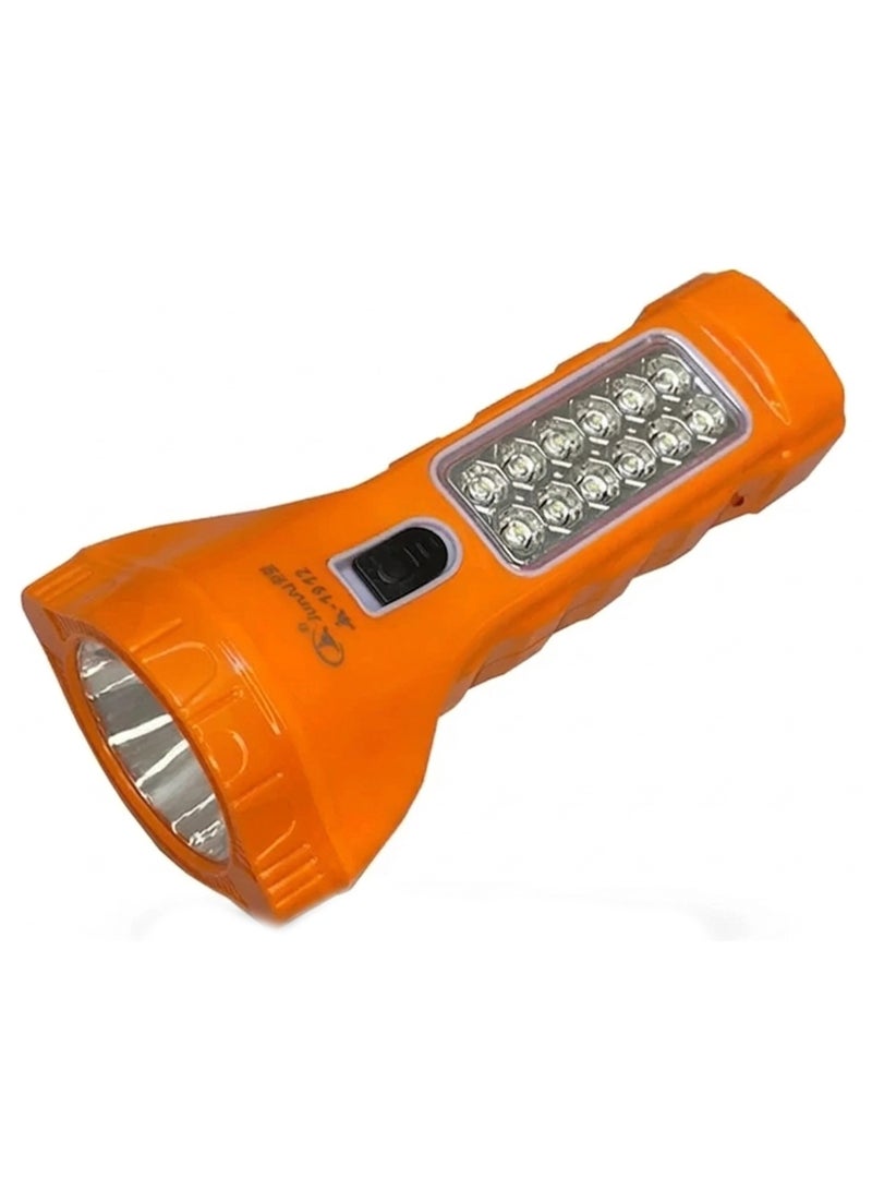 مصباح يدوي LED قابل لإعادة الشحن مع لوحة إضاءة جانبية - مصباح متعدد المصابيح LED مزود ببطارية مدمجة للتخييم والاستخدام في حالات الطوارئ. مصباح LED محمول عالي الطاقة مع شحن بالقابس، ووقت تشغيل طويل وإضاءة واسعة للاستخدام المنزلي والسفر وانقطاع التيار الكهربائي. - Image 1