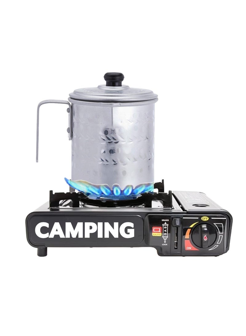 PAMCHAL موقد تخييم مع صندوق غلاية شاي كرك نافورة