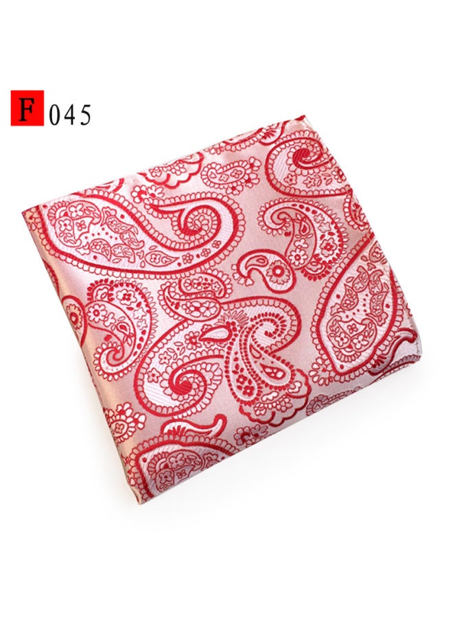 Polyester Jacquard Cashew Dot Casual Fashion Men's Pocket Scarf Small Square Scarf Handkerchief Breast Scarf
