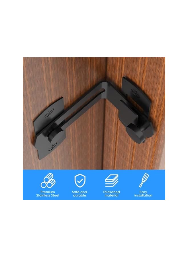 X spring Barn Door Latches, 2 Pack Flip Barn Door Lock Latch, Stainless Steel Barn Door Locks, 90 Degree Door Latch Lock and Latches for Barn Door, Garage, Sliding Door, Pet Door, Bathroom (Silver) - Image 2