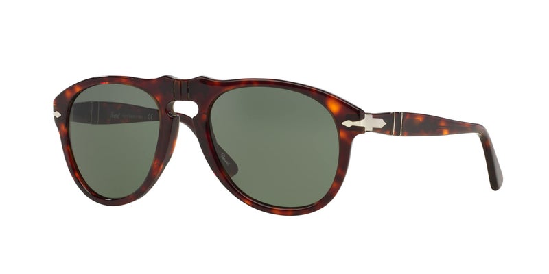 Persol PO0649 Aviator Sunglasses, Havana/Green, 52 mm - Image 5