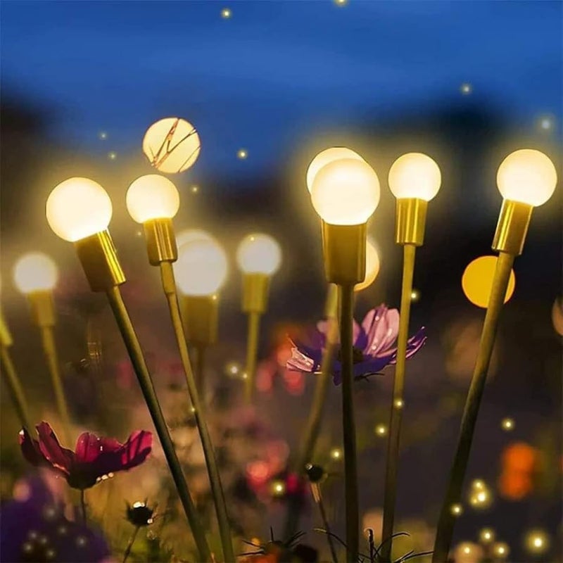 TECH LOGO ELECTRONICS Outdoor Solar Garden 8 led Lights Waterproof, New Upgraded Firefly Lights Solar Outdoor, Swaying When Wind Blows, Firefly Garden Decorations for Yard Patio Pathway, Warm White (1) - Image 4