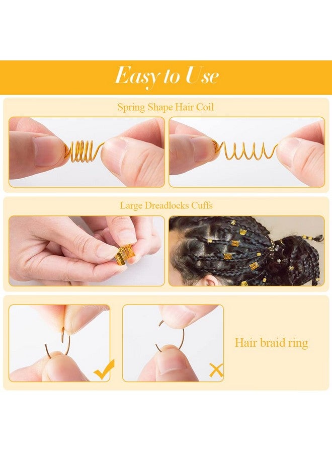 MAYCREATE¬Æ 220 Pcs Stylish Hair Jewelry - Braid Accessories with Alloy Charms, Metal Rings, Pendants, Cuffs & Clips for Women & Girls - Image 3