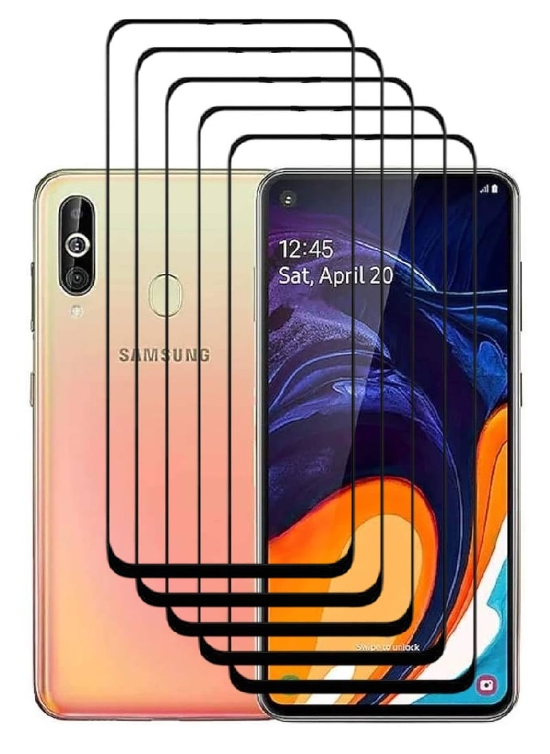AINA 5 Pieces Tempered Glass Screen Protector 5D Designed For Samsung Galaxy A60 Full Glue Edge to Edge Full Screen Coverage And Bubble Free - Image 1