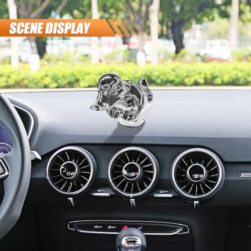 Tuxihapp Angry Duck Car Hood Ornament, High Shine 3D Chromed Metal Car Hood Decoration, Self-Adhesive Electroplated Polished Vehicle Exterior Charm Accessories for Truck, Desktop, Cabinet (Sliver) - Image 4