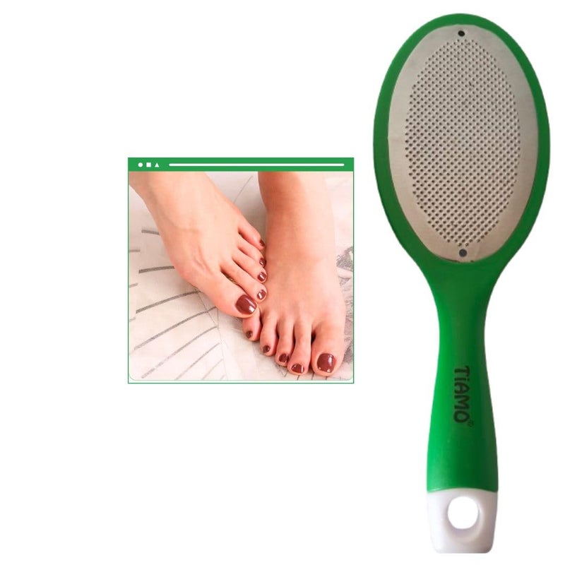 Generic Plastic Leg heel and Foot Scrubber for Dead Skin Callus Remover Pedicure special Toolspecially for cracked feet Green - Image 1