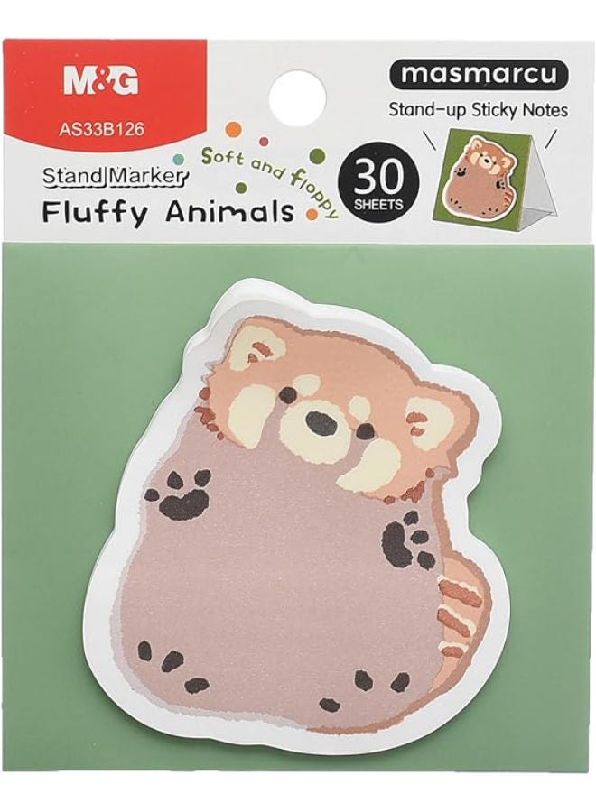 M&G Fluffy Animals Sticky Notes, 63x71mm 30-Sheet Cute Design for Reminders and Task Planning - Image 3