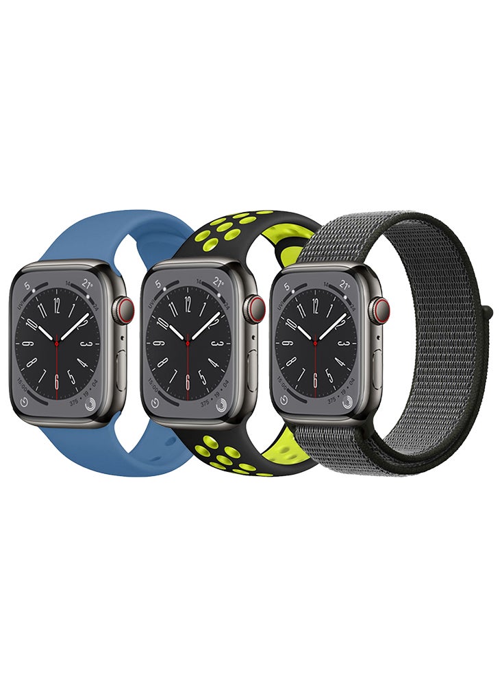 Perfii 3pcs Apple Watch Strap 42/41/40/38mm Replacement for Apple Watch Series 10/9/8/7/6/5/4/SE - Image 1