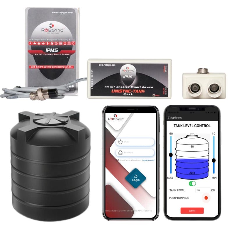 ROBSYNC Robsync Wireless Water Tank Controller Smart AutoLevel Control WiFi Mobile App Compatible Ideal for Any Load Submersible StarterThree PhasePush Button Starters - Image 1