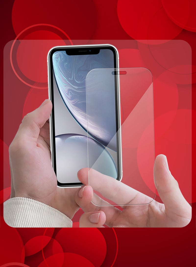 CATANES (لآيفون XR) 2 عبوات، واقي شاشة مضاد للصدمات زجاج مقسى - شفاف - Image 3