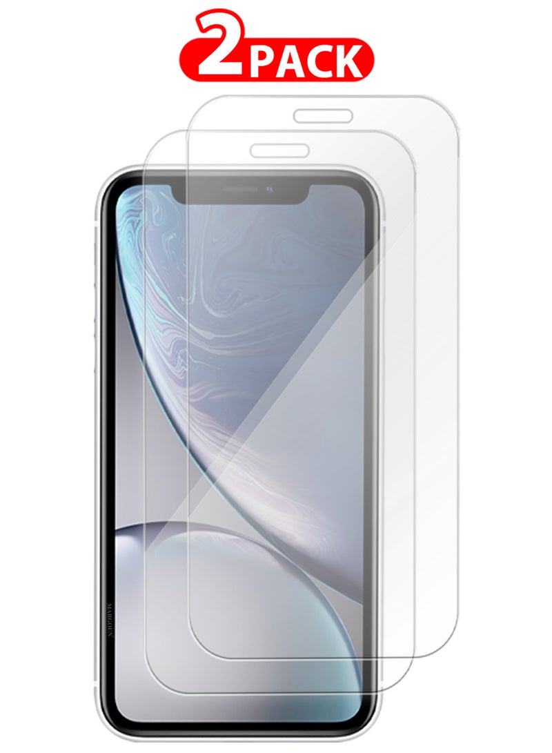 CATANES (لآيفون XR) 2 عبوات، واقي شاشة مضاد للصدمات زجاج مقسى - شفاف - Image 1