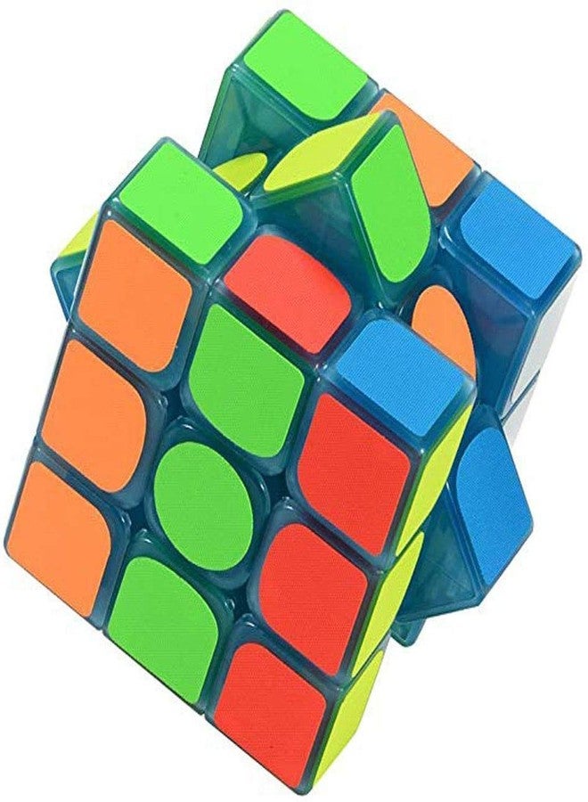 SHUYUE 3x3 Blue Fluorescent Speed Cube Glow in Dark Magic Speed Cube 3-D Brain Teasers IQ Puzzles for Kids and Adults (3x3 Blue Fluorescent) - Image 4