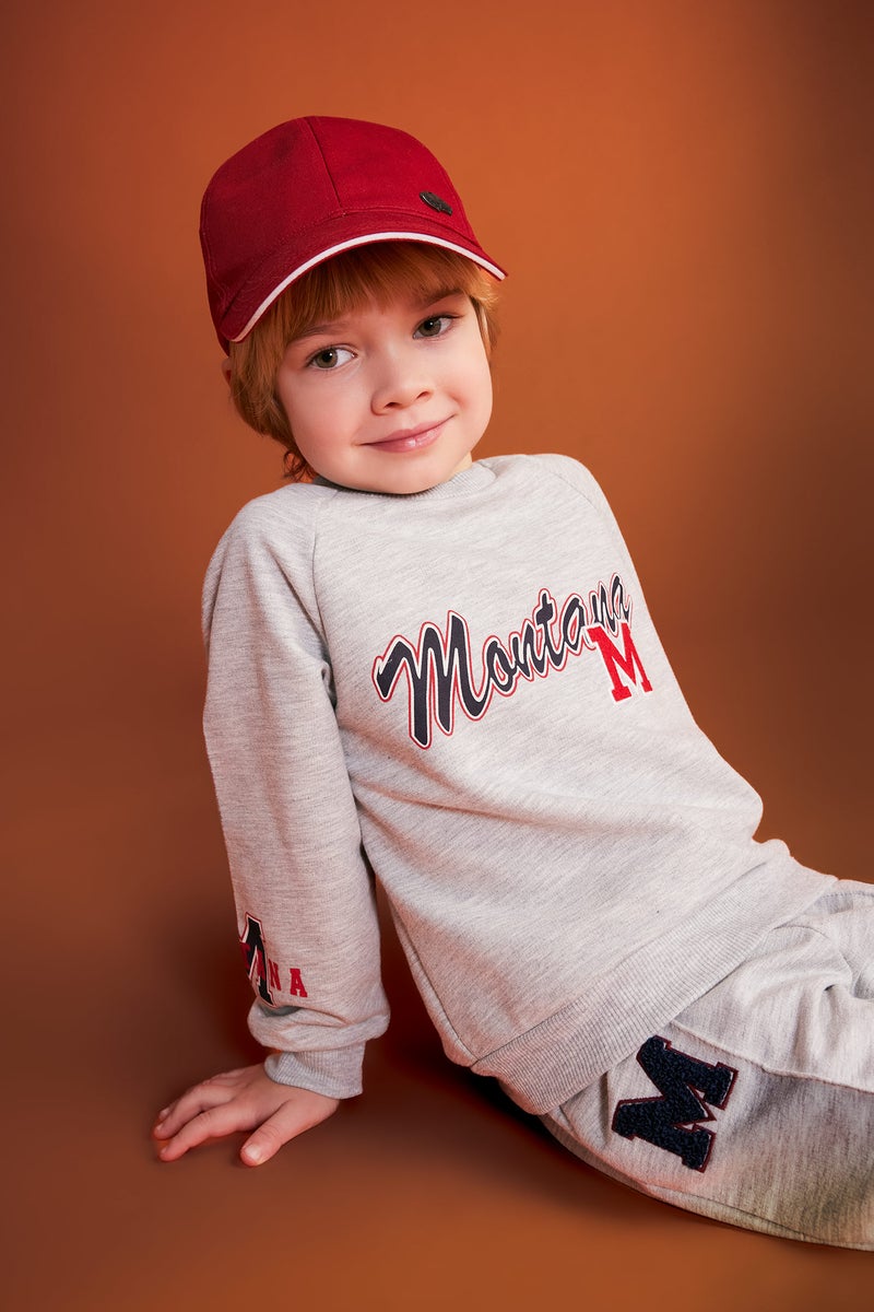 DeFacto Baby Boy Crew Neck Printed Soft Furry Inside Sweatshirt - Image 1