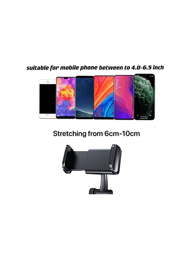 Green Tiger Rear View Mirror Car Mount Phone Holder Stand with 270° Swivel and Adjustable Clips (Black) - Image 5