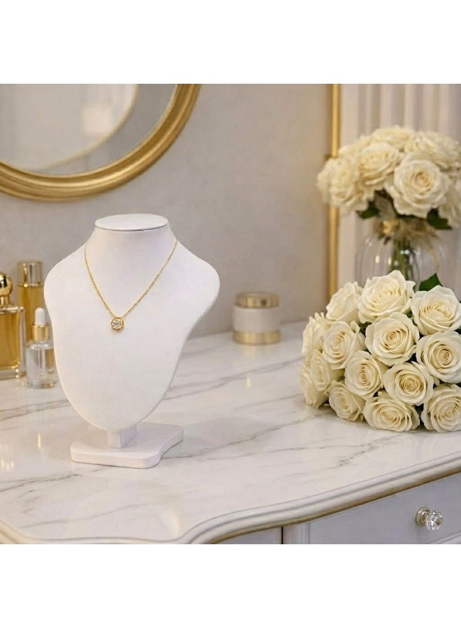 co arma Luxury necklace and chain display stand and mannequin for shops and homes, white color, one piece only - Image 1