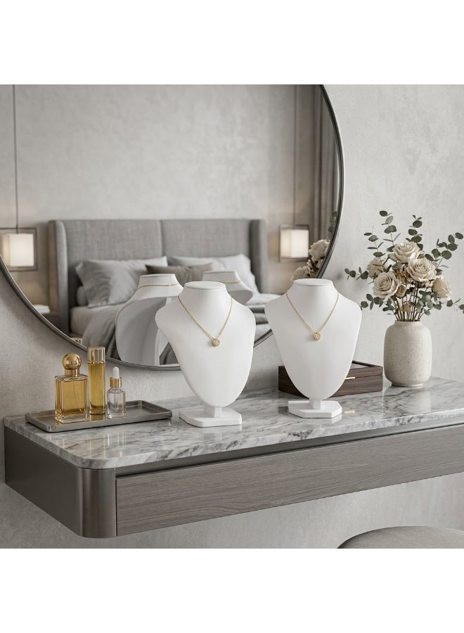 co arma Luxury necklace and chain display stand and mannequin for shops and homes, white color, one piece only - Image 4