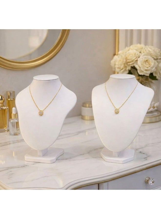 co arma Luxury necklace and chain display stand and mannequin for shops and homes, white color, one piece only - Image 2